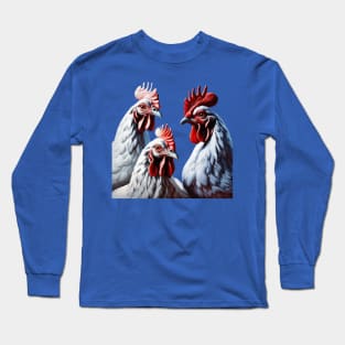 Three French Hens Faith Hope Charity Cut Out v1 Long Sleeve T-Shirt